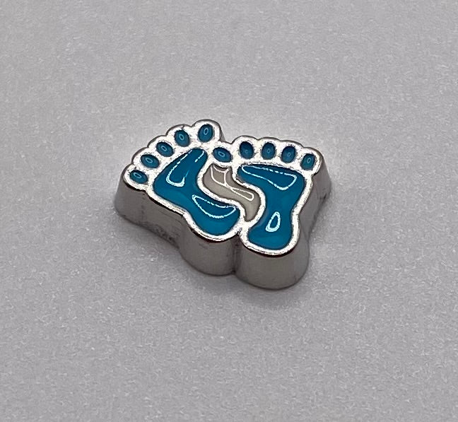 Blue Baby Feet Charm