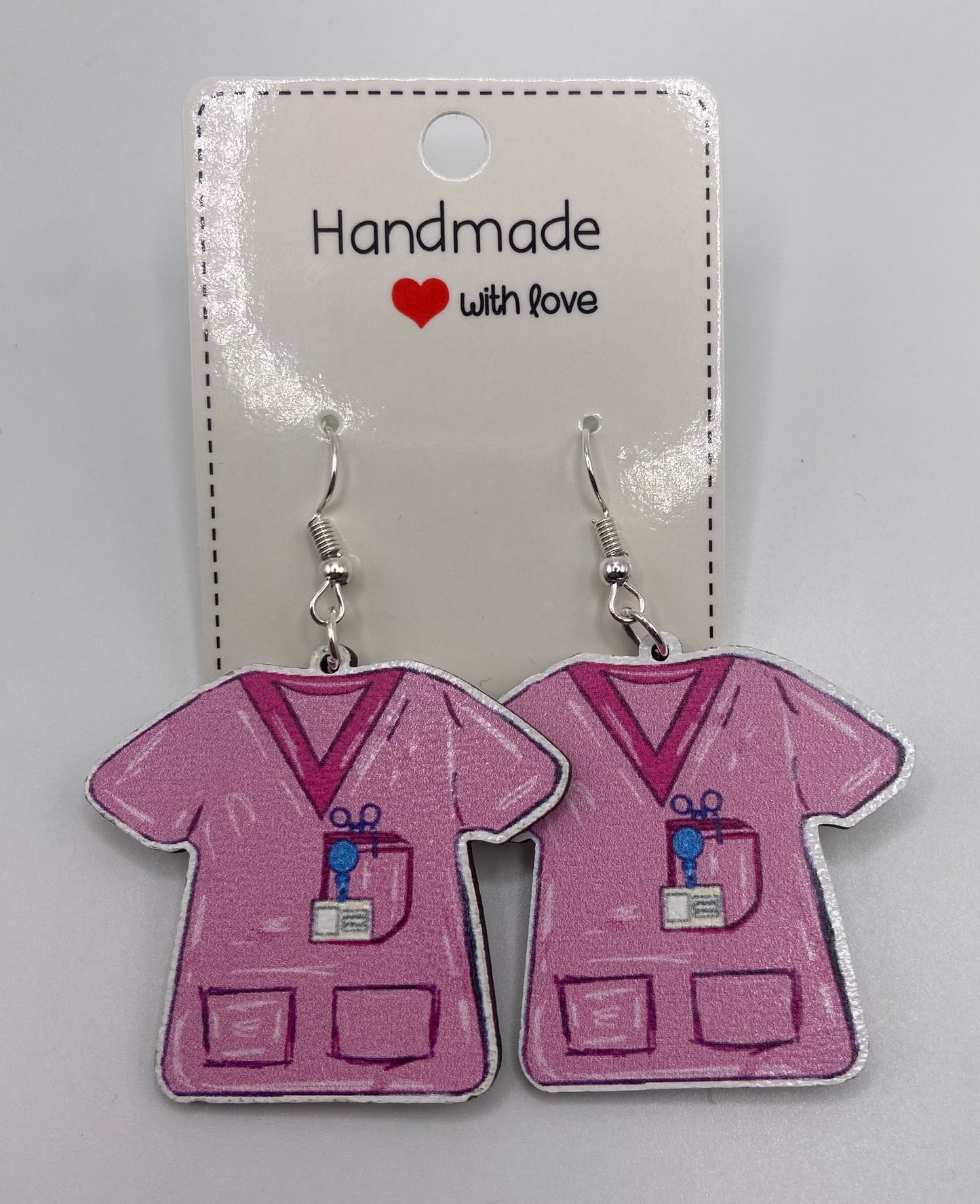 Scrub Top Dangle Earrings