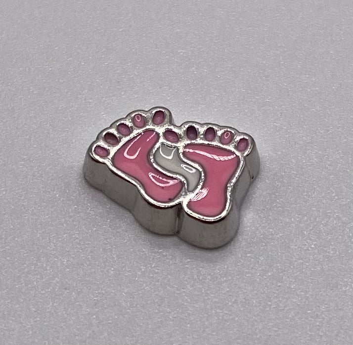 Pink Baby Feet Charm